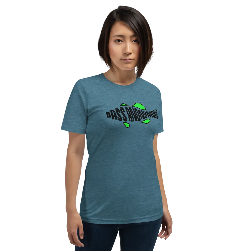 Bass Anonymous Green Grunge Swim Logo Women's Short-Sleeve T-Shirt