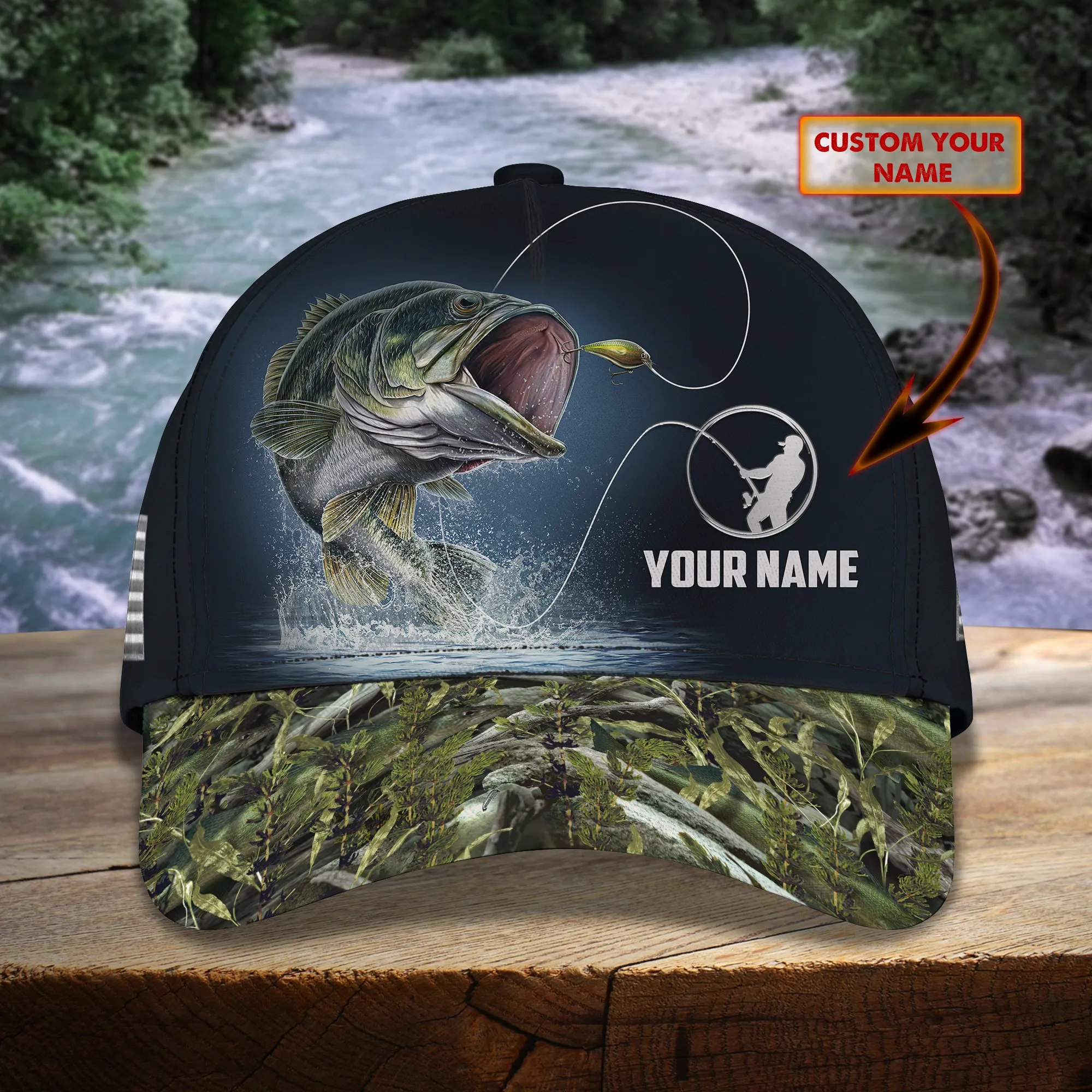 Bass Fishing Classic Cap Custom Name dt69-979