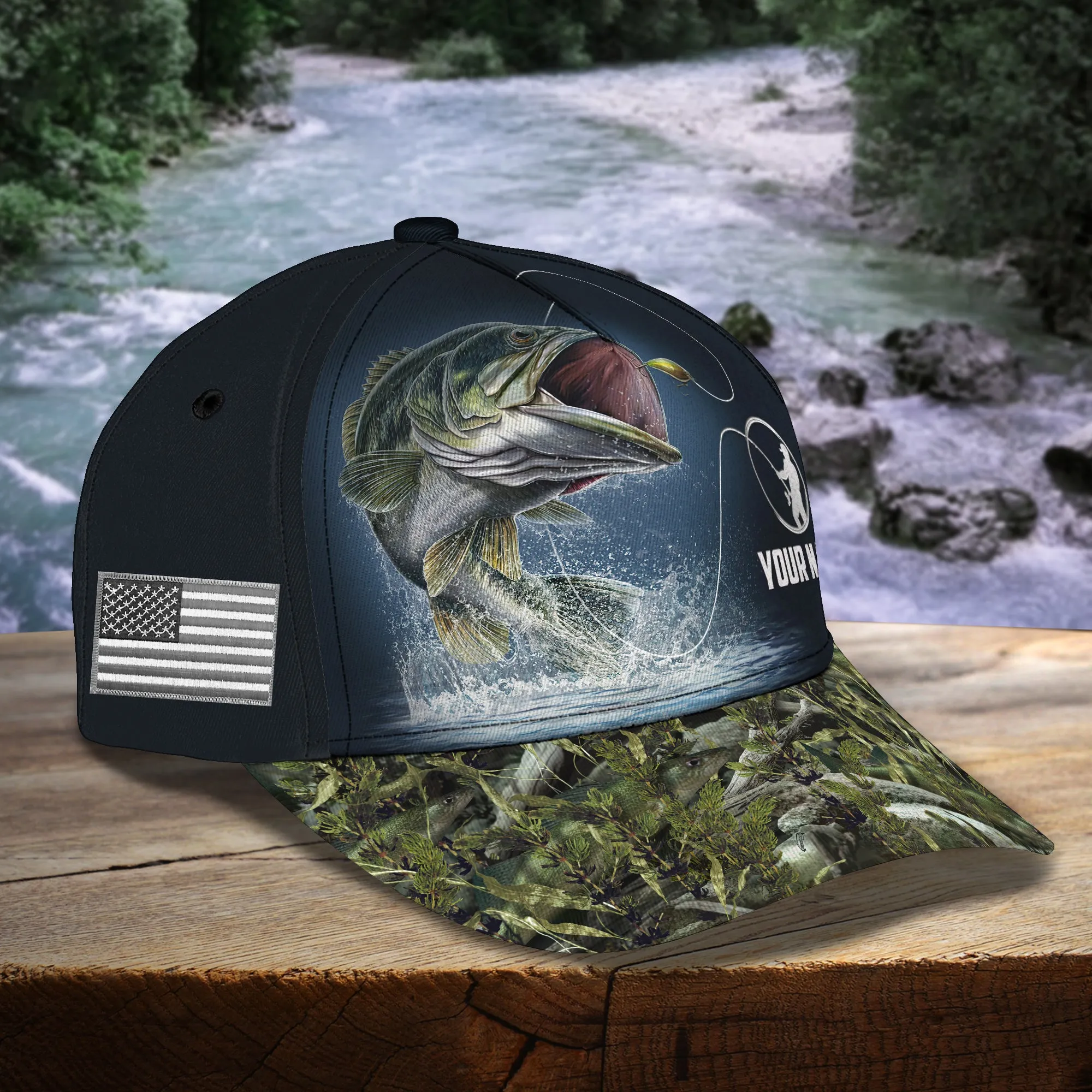 Bass Fishing Classic Cap Custom Name dt69-979