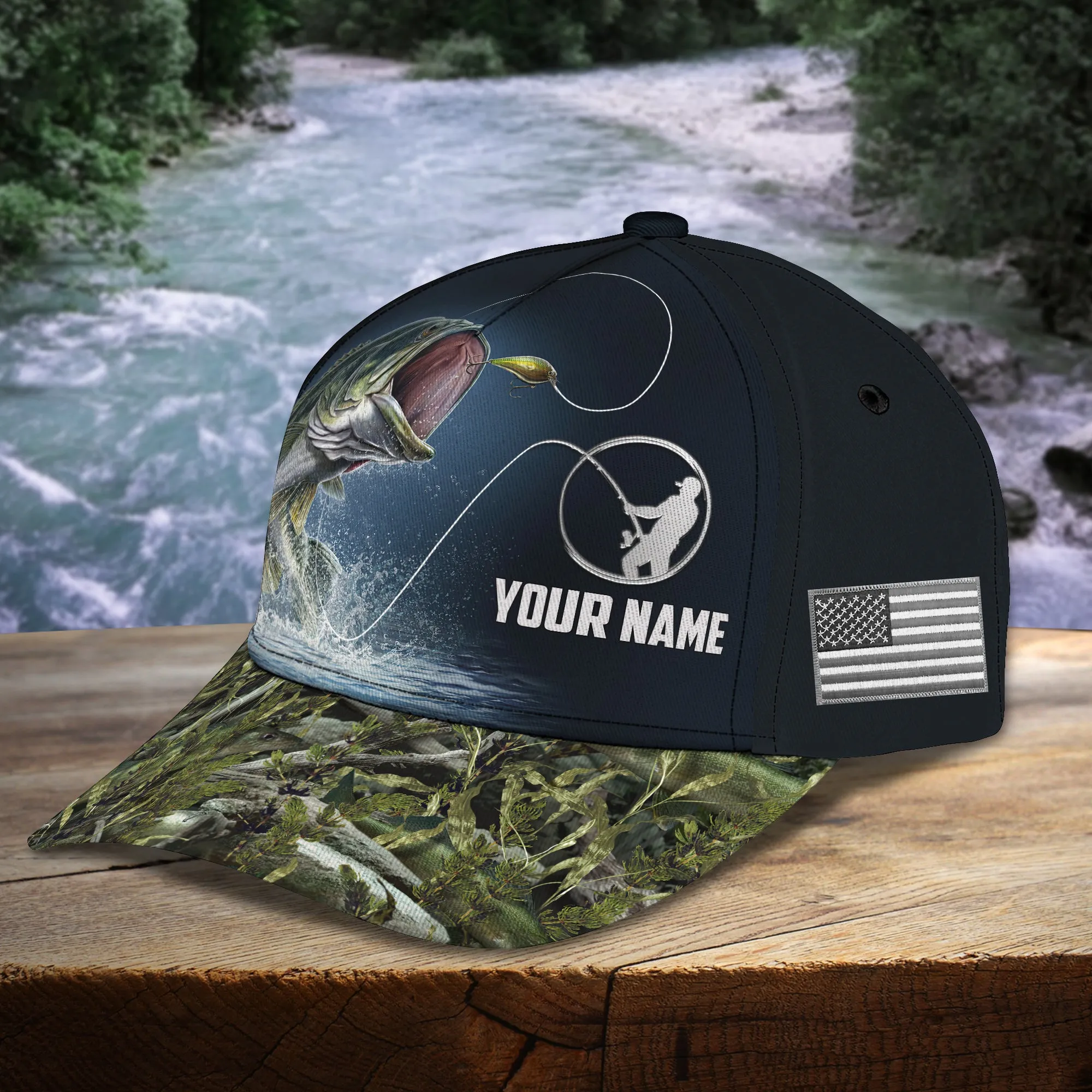 Bass Fishing Classic Cap Custom Name dt69-979