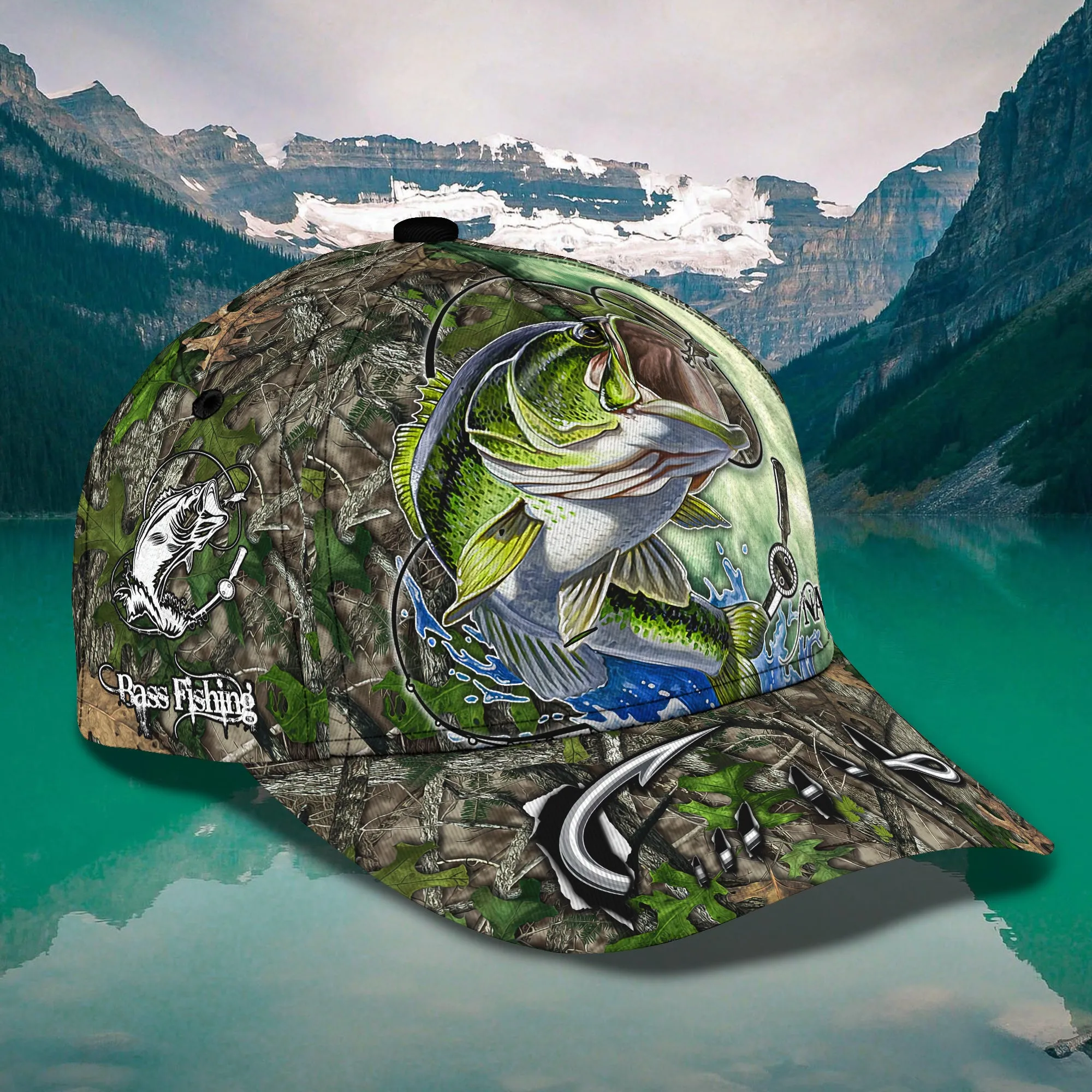 Bass Fishing Lover - Personalized Name Cap - Loop - Nt168 - Ct162