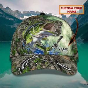 Bass Fishing Lover - Personalized Name Cap - Loop - Nt168 - Ct162