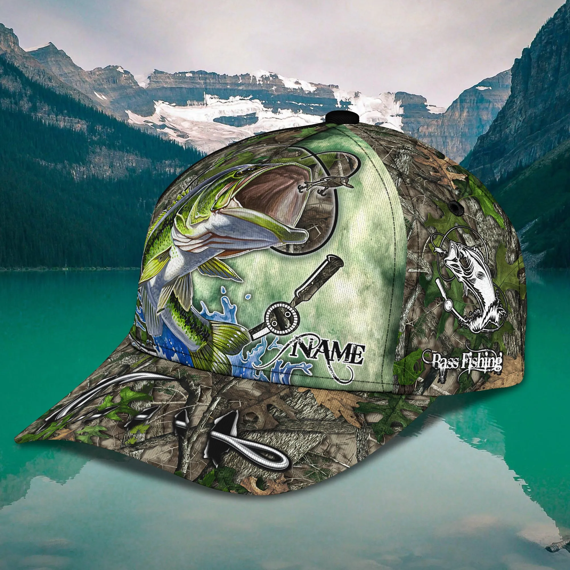 Bass Fishing Lover - Personalized Name Cap - Loop - Nt168 - Ct162