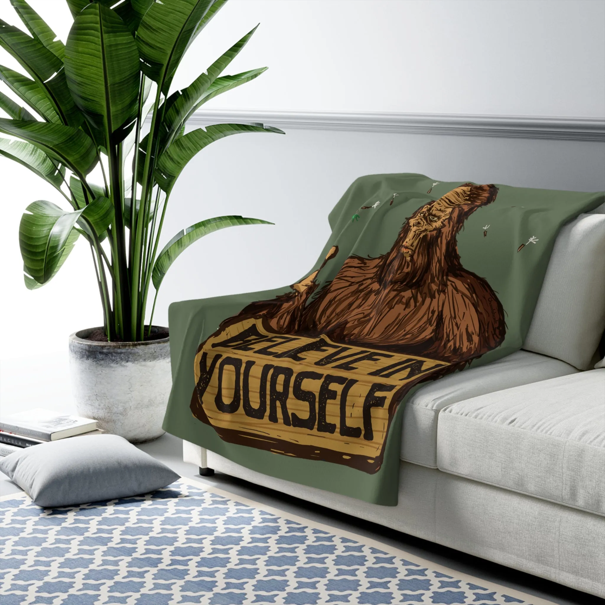 Believe In Yourself Sherpa Fleece Blanket