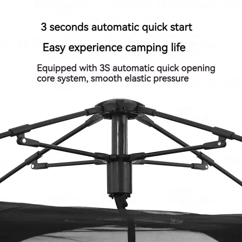 Black Dog Camping Ground Mat for 3-4 Person Tent, Waterproof PE Fabric