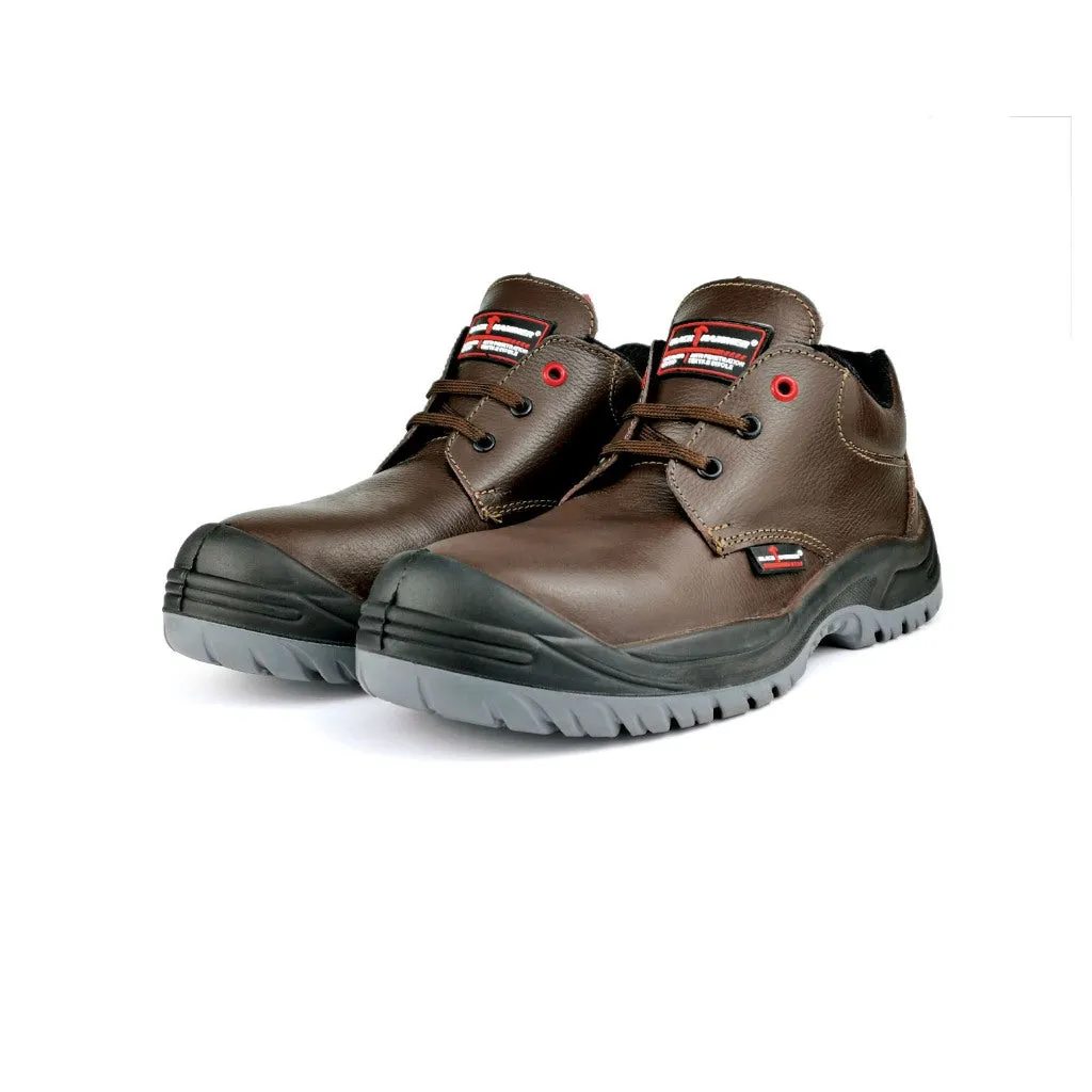 Black Hammer Men Low Cut with Shoelace Safety Shoe BH-1506-BI