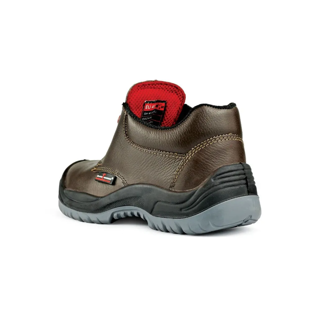 Black Hammer Men Low Cut with Shoelace Safety Shoe BH-1506-BI