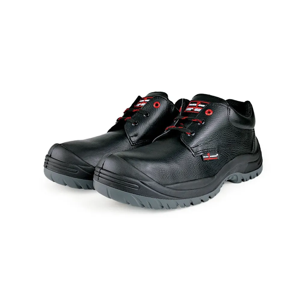 Black Hammer Men Low Cut with Shoelace Safety Shoe BH-1506-BI