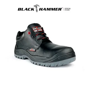 Black Hammer Men Low Cut with Shoelace Safety Shoe BH-1506-BI