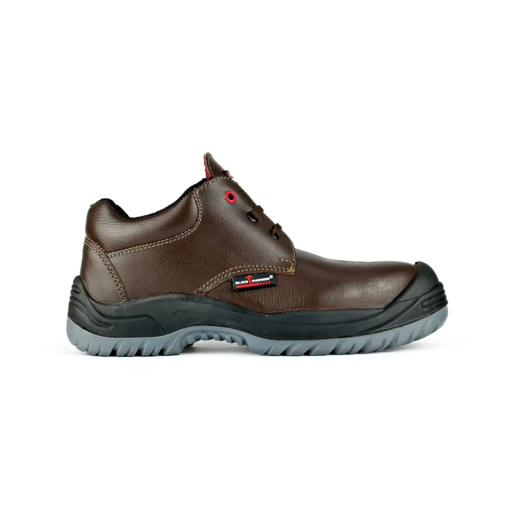 Black Hammer Men Low Cut with Shoelace Safety Shoe BH-1506-BI