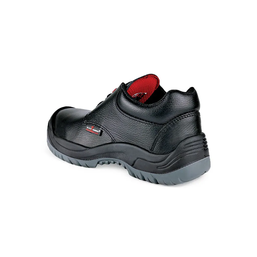 Black Hammer Men Low Cut with Shoelace Safety Shoe BH-1506-BI