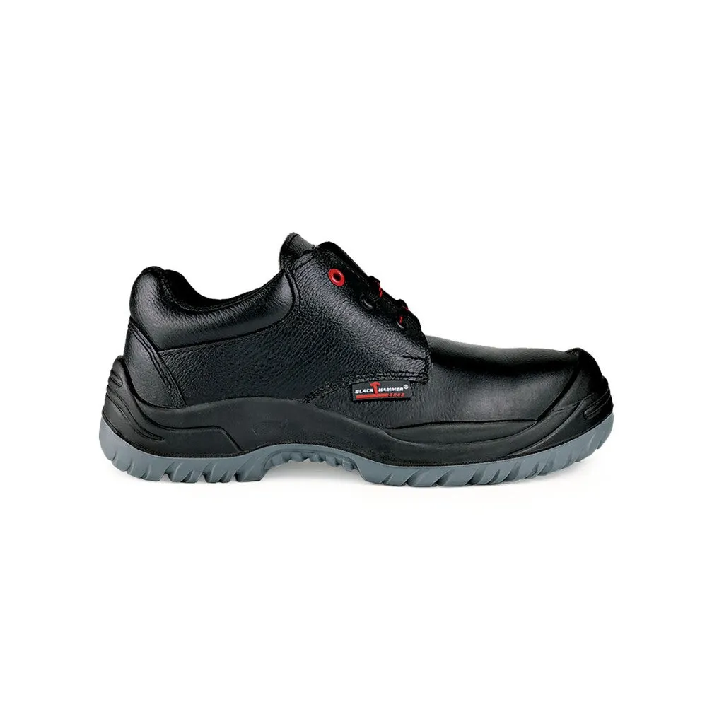Black Hammer Men Low Cut with Shoelace Safety Shoe BH-1506-BI