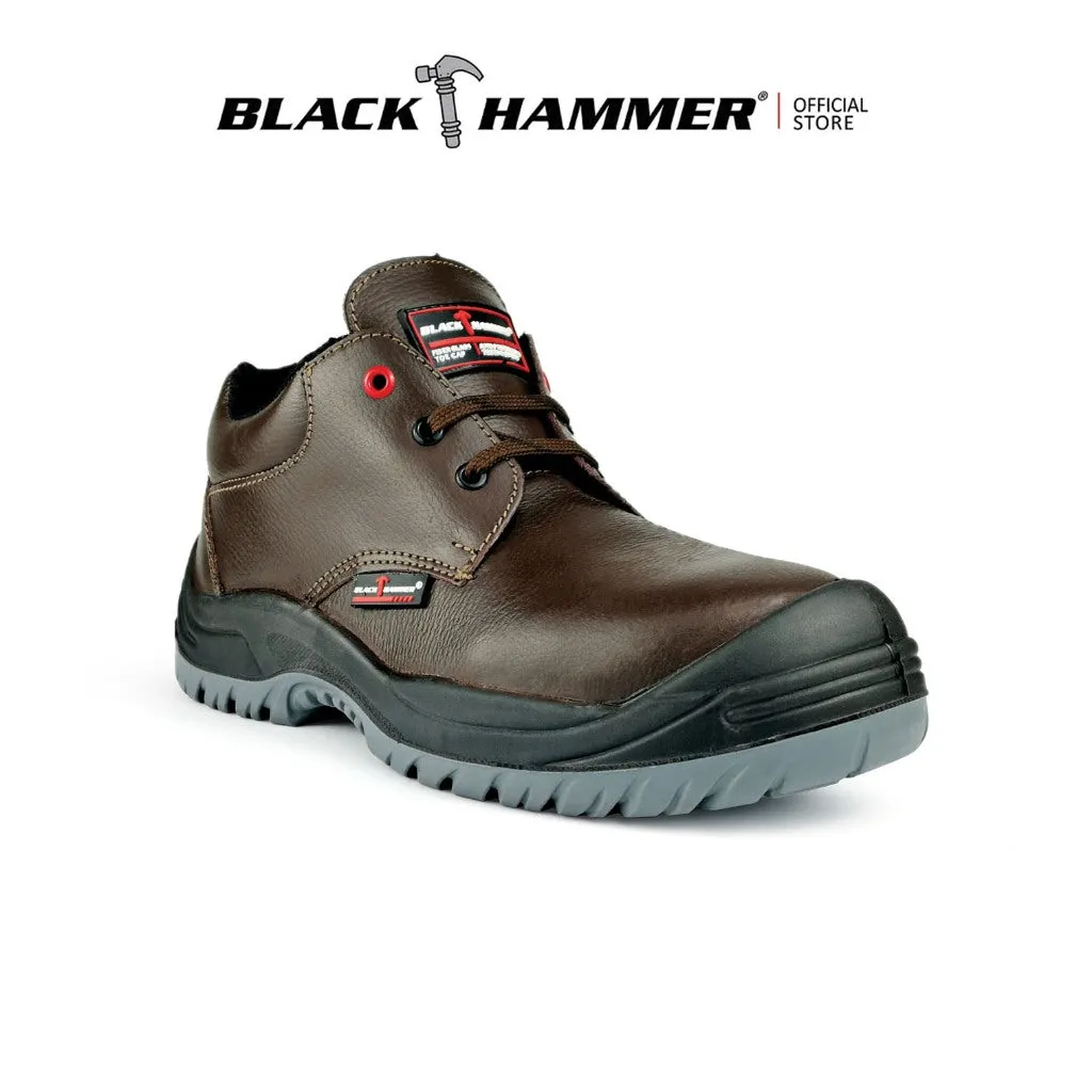 Black Hammer Men Low Cut with Shoelace Safety Shoe BH-1506-BI