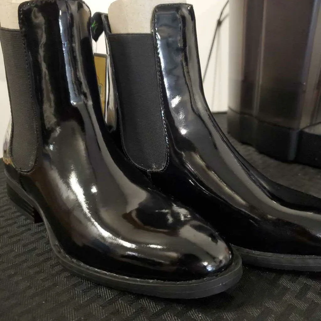 Black Patent Leather Boots Child's 1 1/2