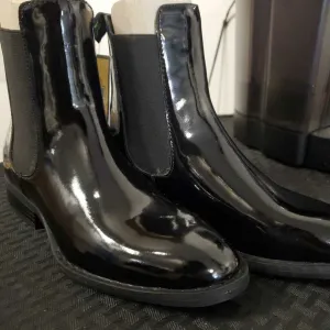 Black Patent Leather Boots Child's 1 1/2