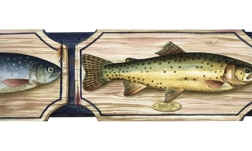 Blue Green Salmon SD25008 Wallpaper Border