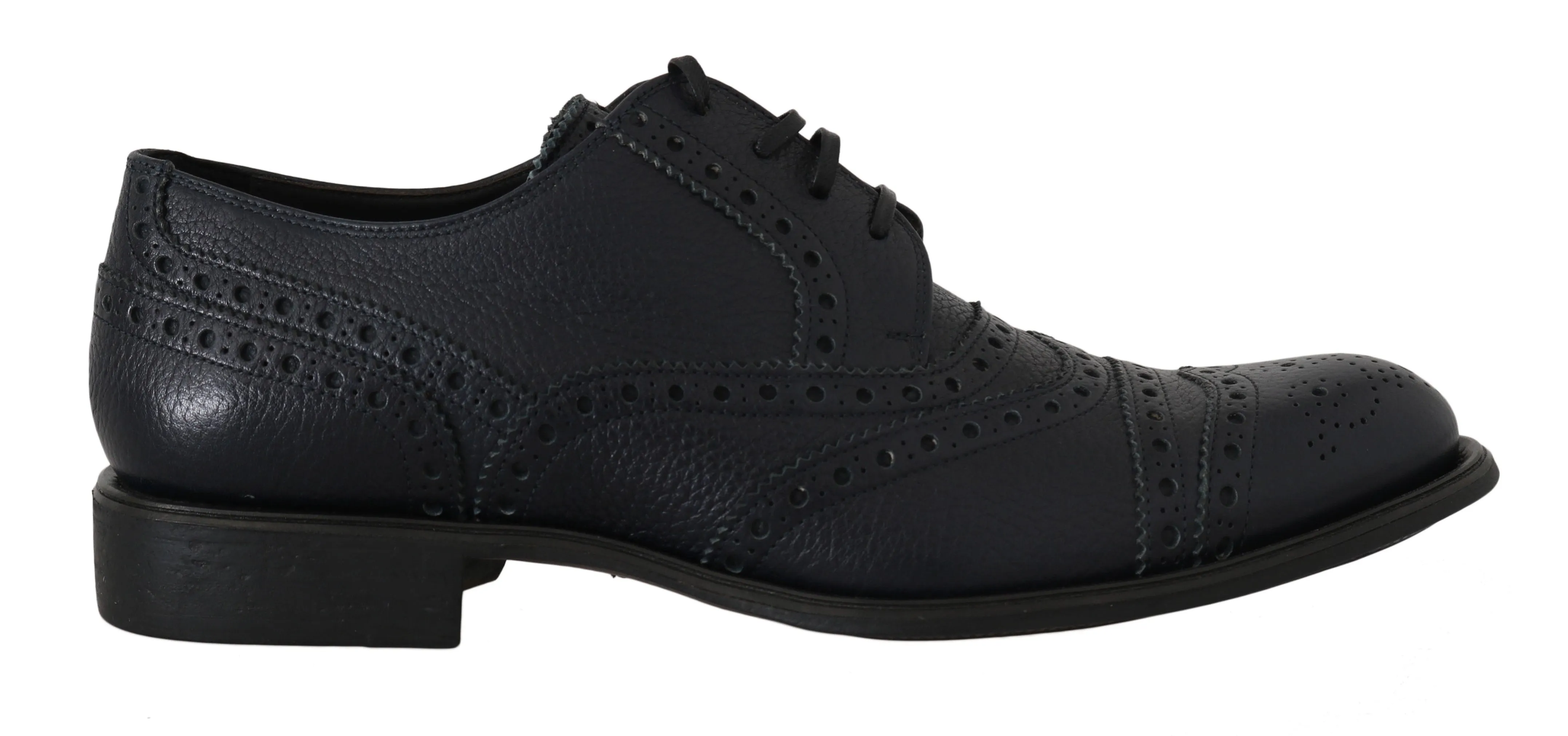 Blue Leather Derby Wingtip Oxford