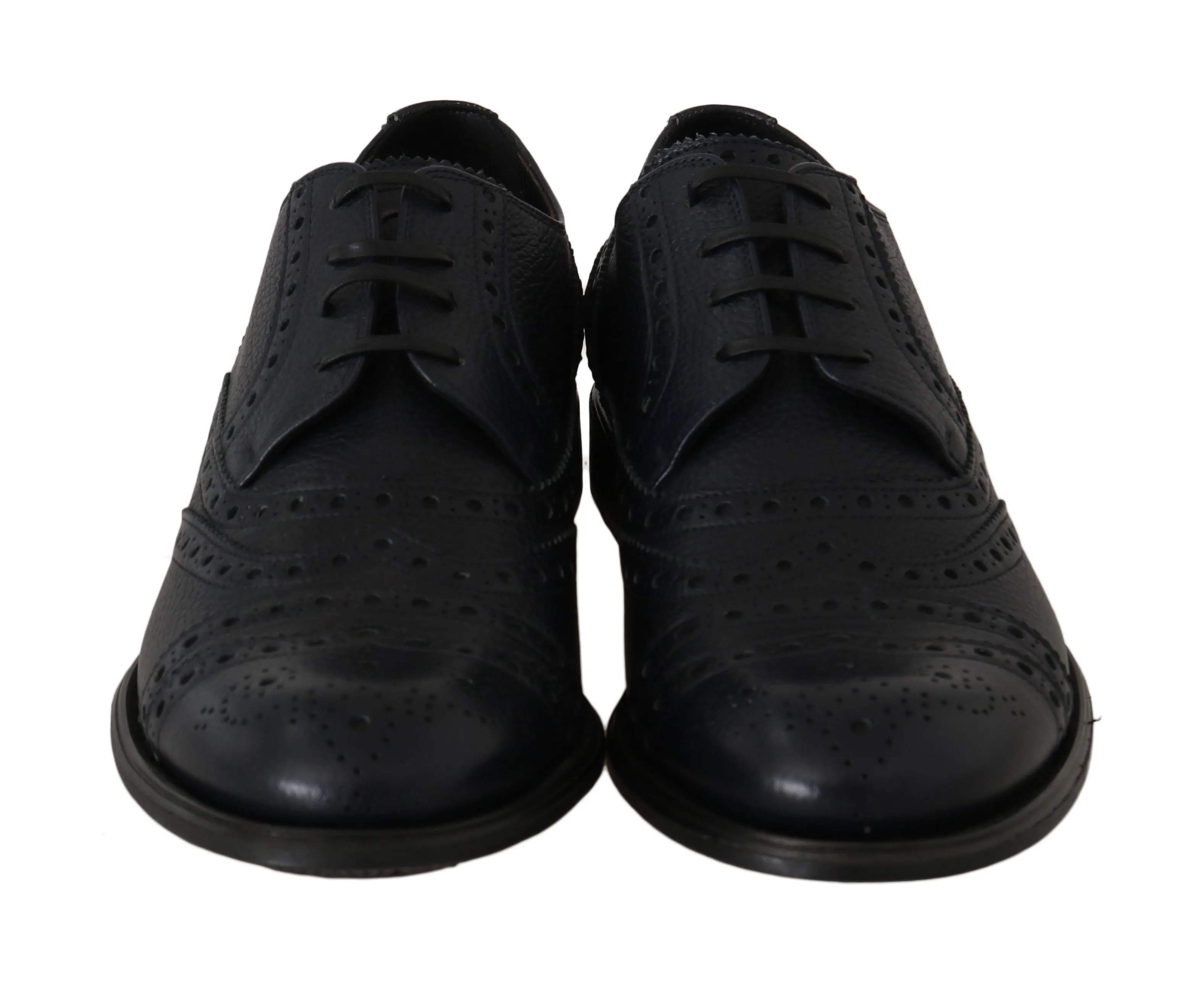 Blue Leather Derby Wingtip Oxford