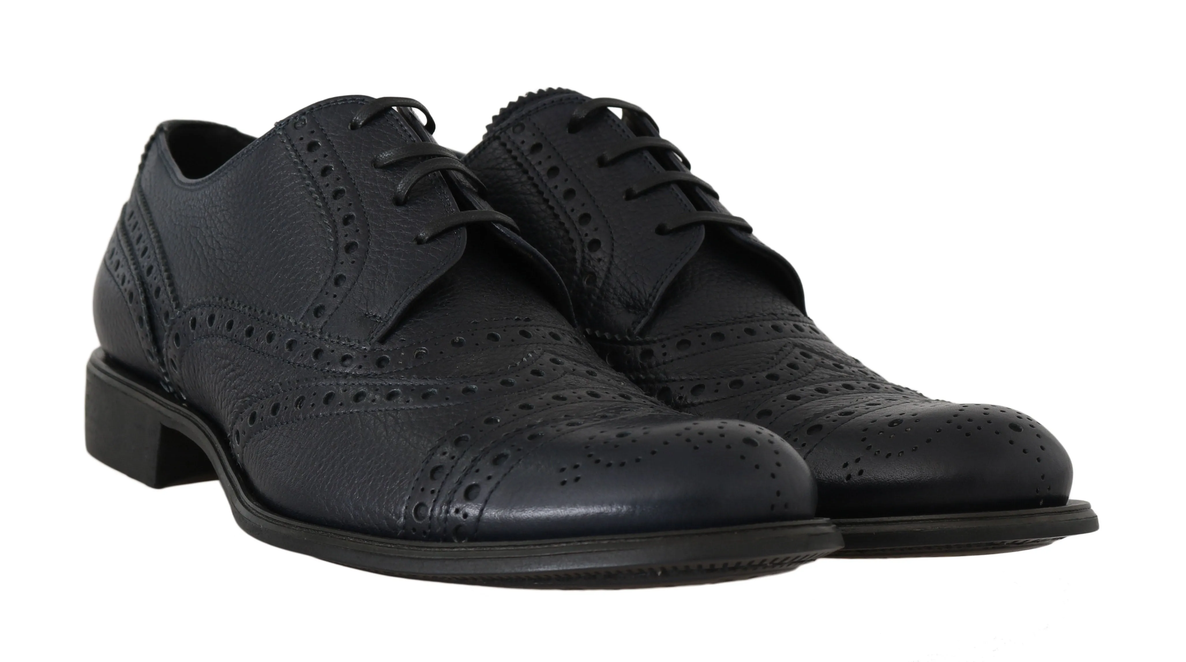 Blue Leather Derby Wingtip Oxford