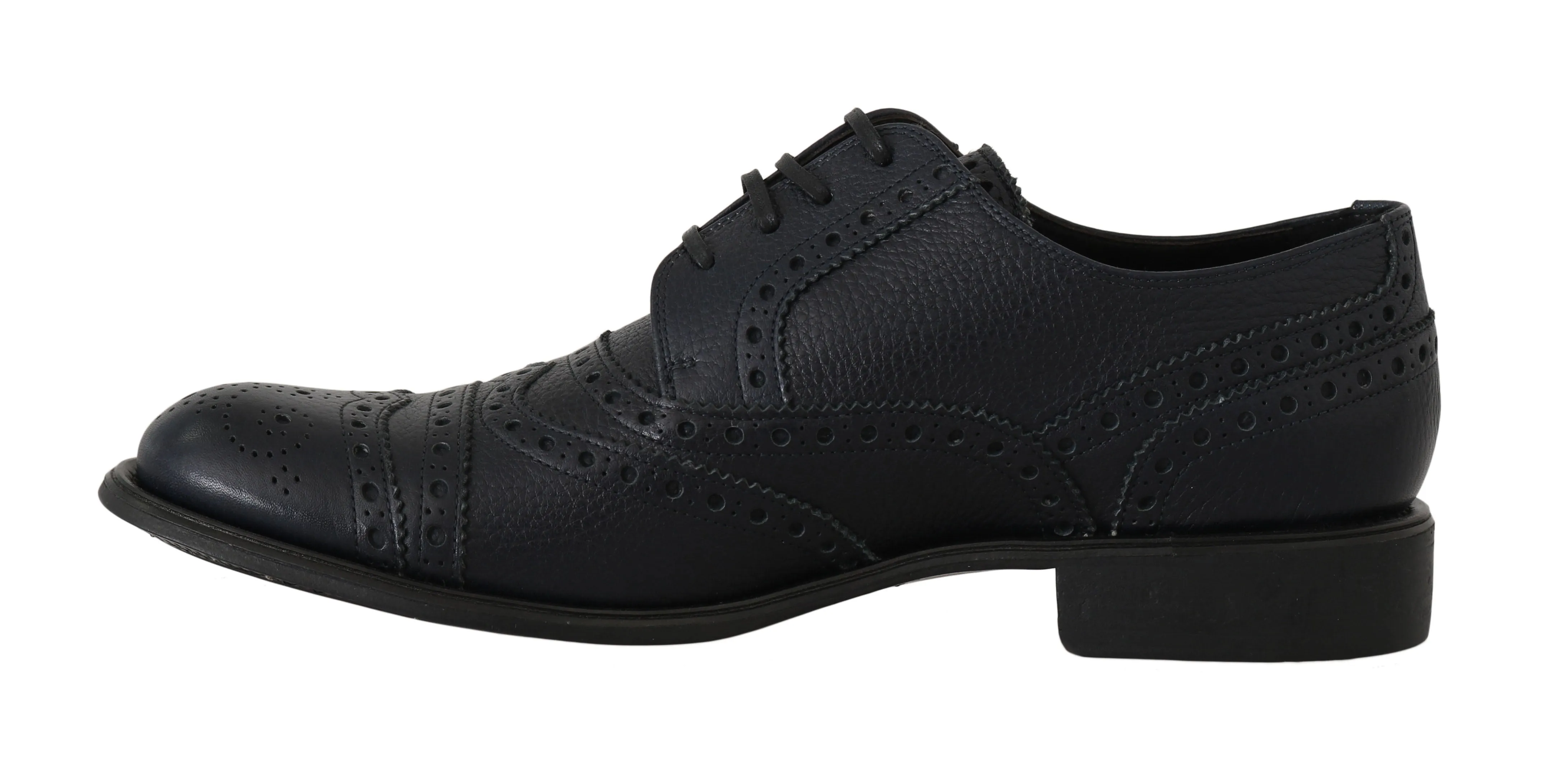 Blue Leather Derby Wingtip Oxford