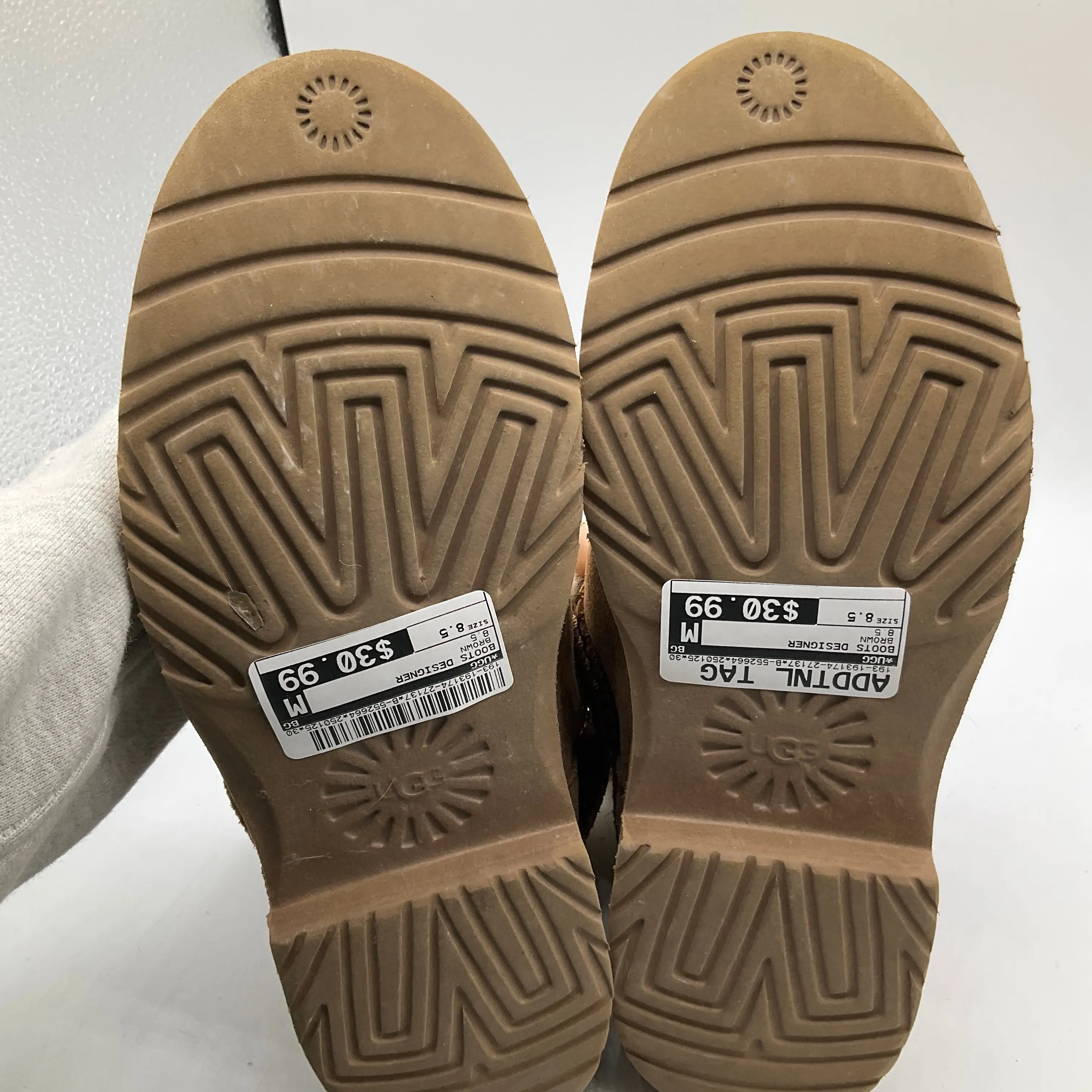 Boots Designer By Ugg In Brown, Size: 8.5