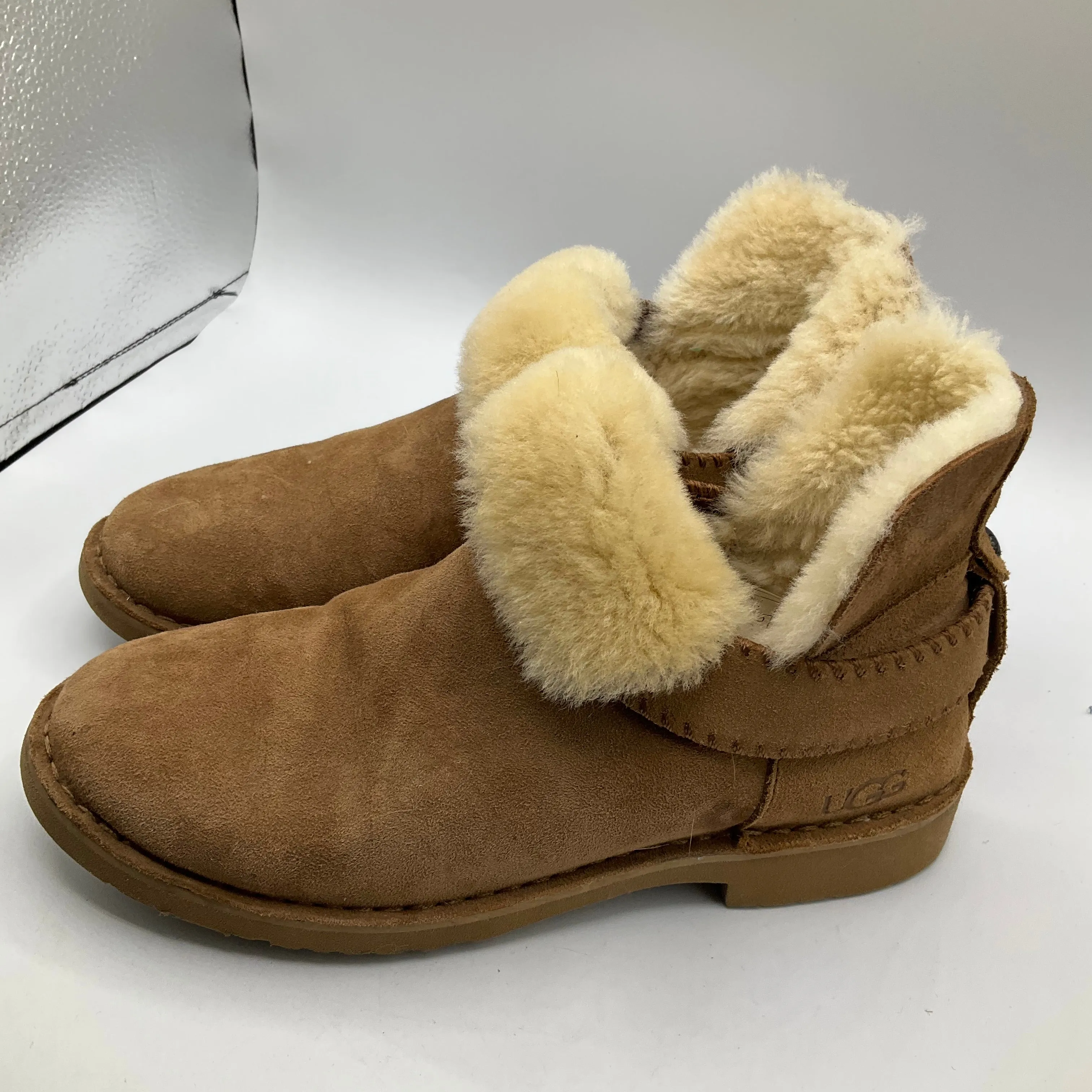 Boots Designer By Ugg In Brown, Size: 8.5