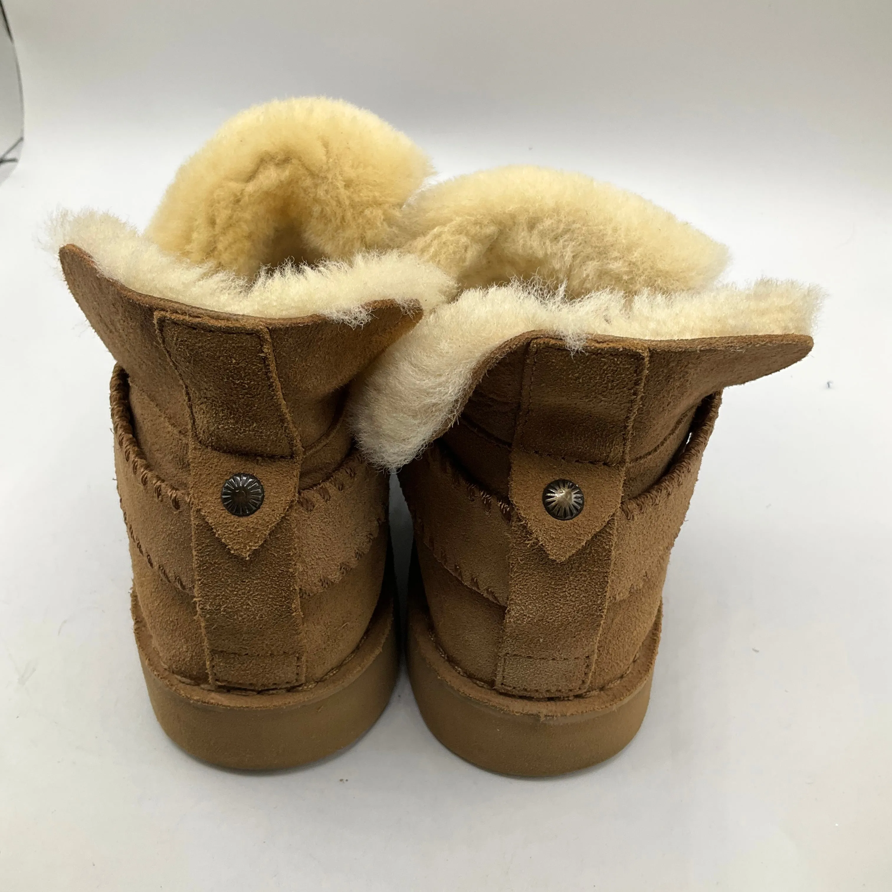 Boots Designer By Ugg In Brown, Size: 8.5