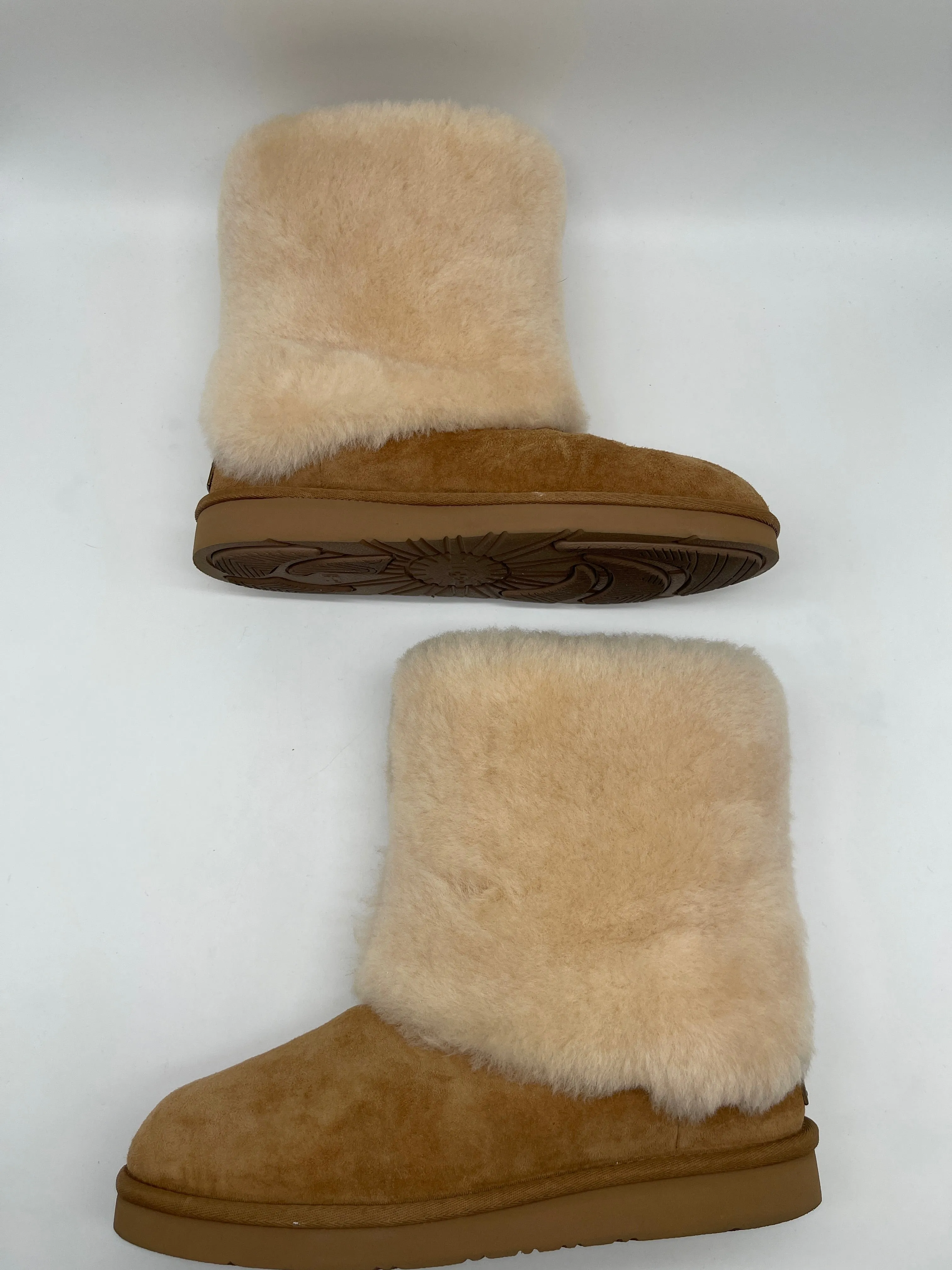Boots Designer By Ugg In Tan, Size: 9