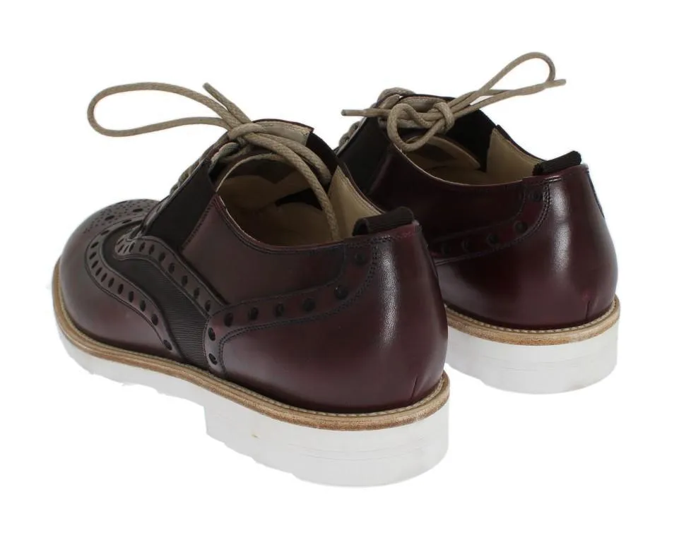 Bordeaux Leather Wingtip Shoes