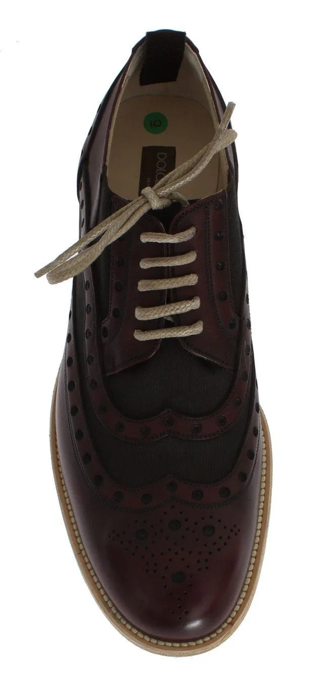 Bordeaux Leather Wingtip Shoes