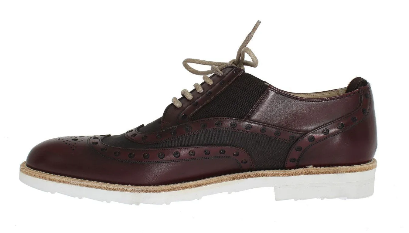 Bordeaux Leather Wingtip Shoes