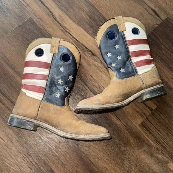 Boys size 5R Smoky Mountain American flag Style boots 🇺🇸🇺🇸