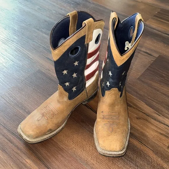 Boys size 5R Smoky Mountain American flag Style boots 🇺🇸🇺🇸