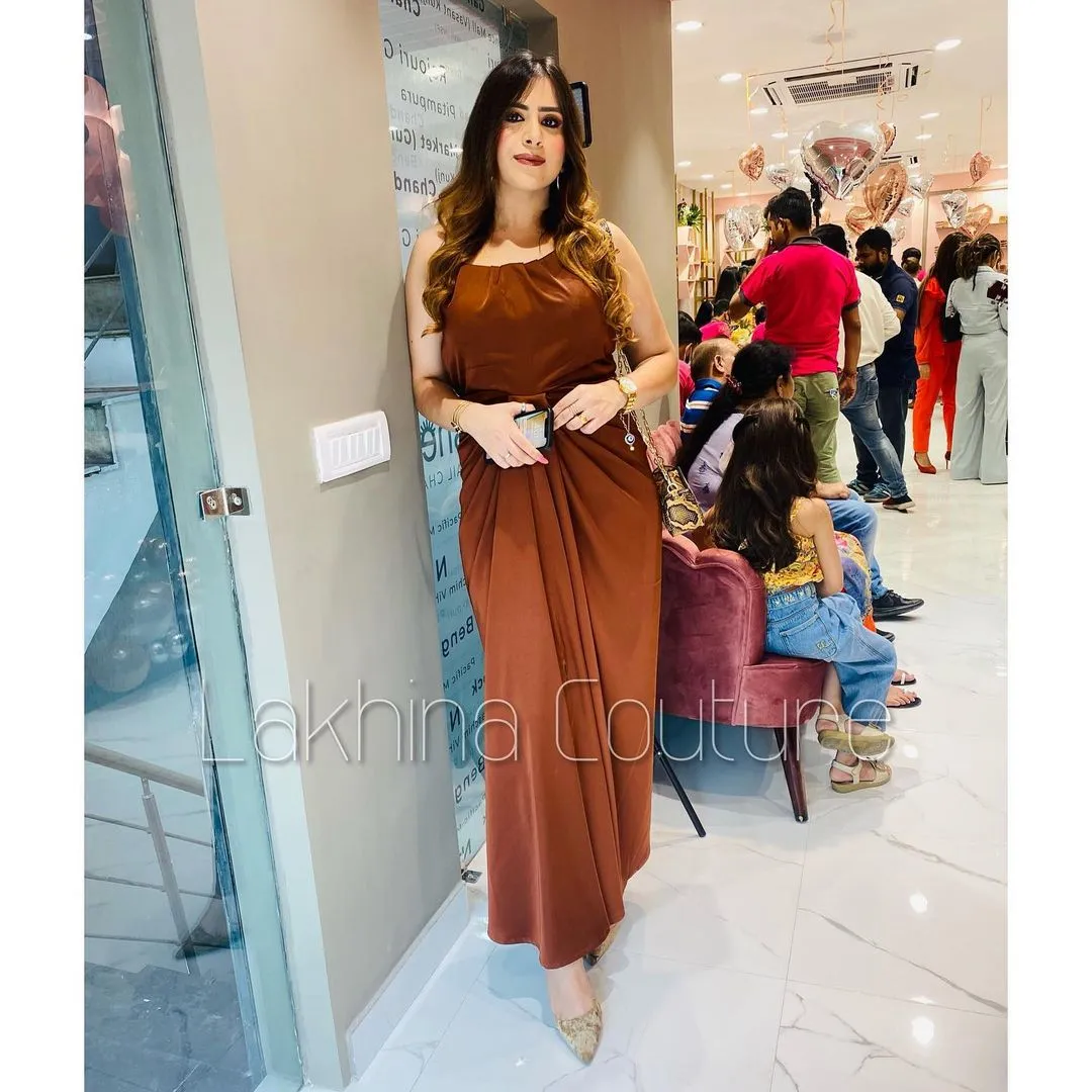 Brown Italian Satin Drape