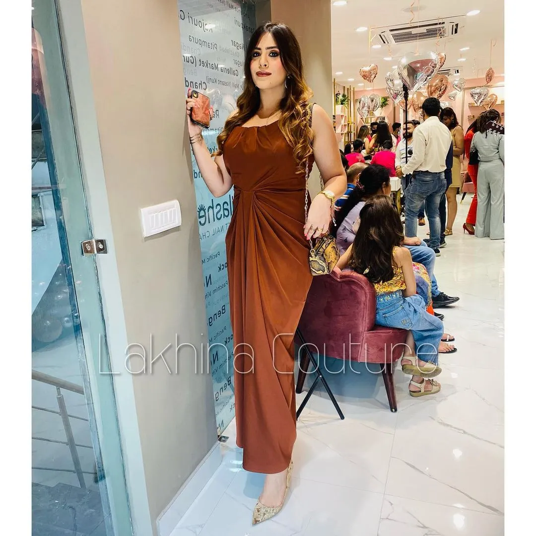 Brown Italian Satin Drape