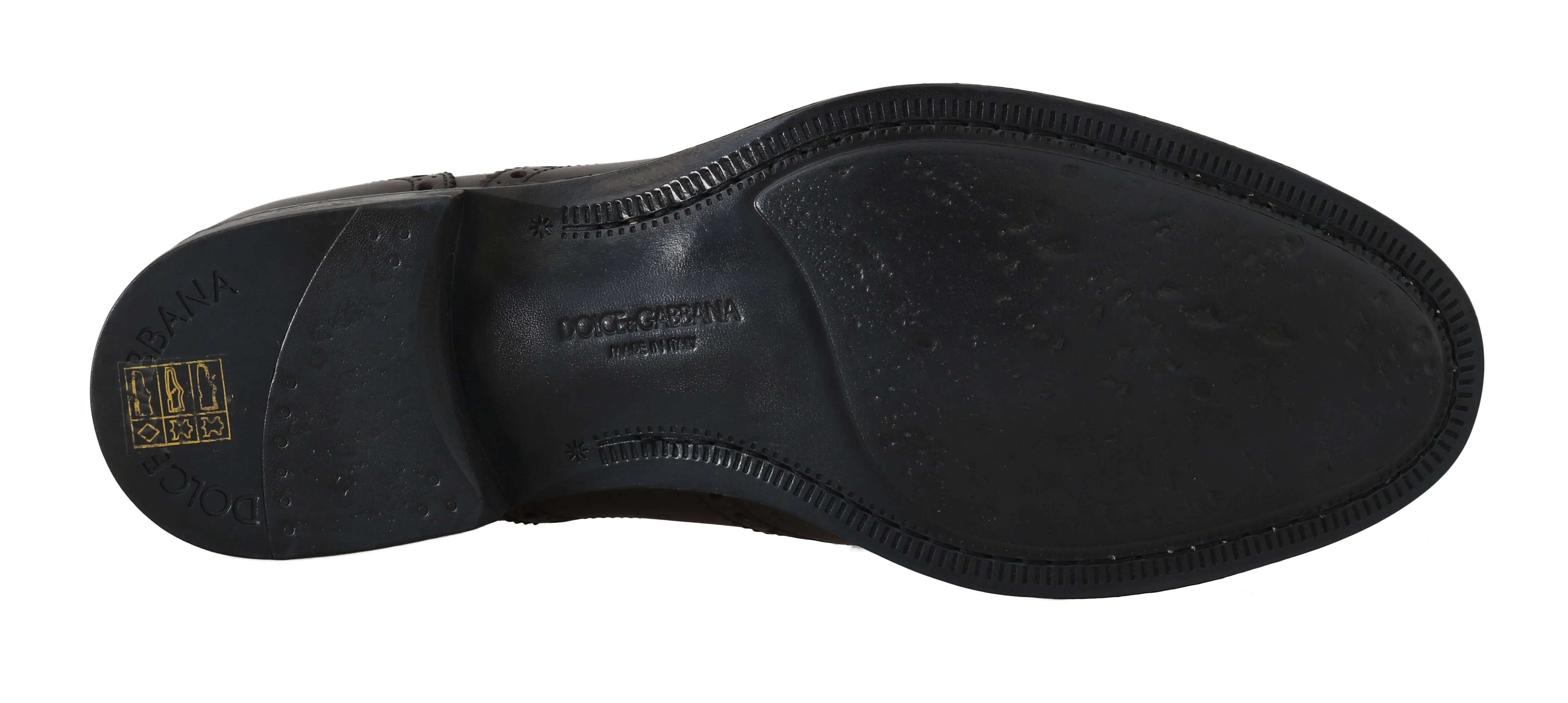 Brown Leather Wingtip Derby Formal Shoes