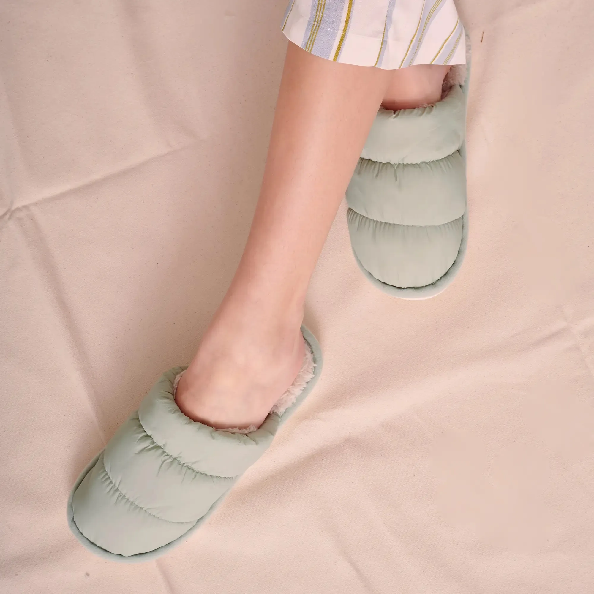 Bundle Up Baby Slippers Sage