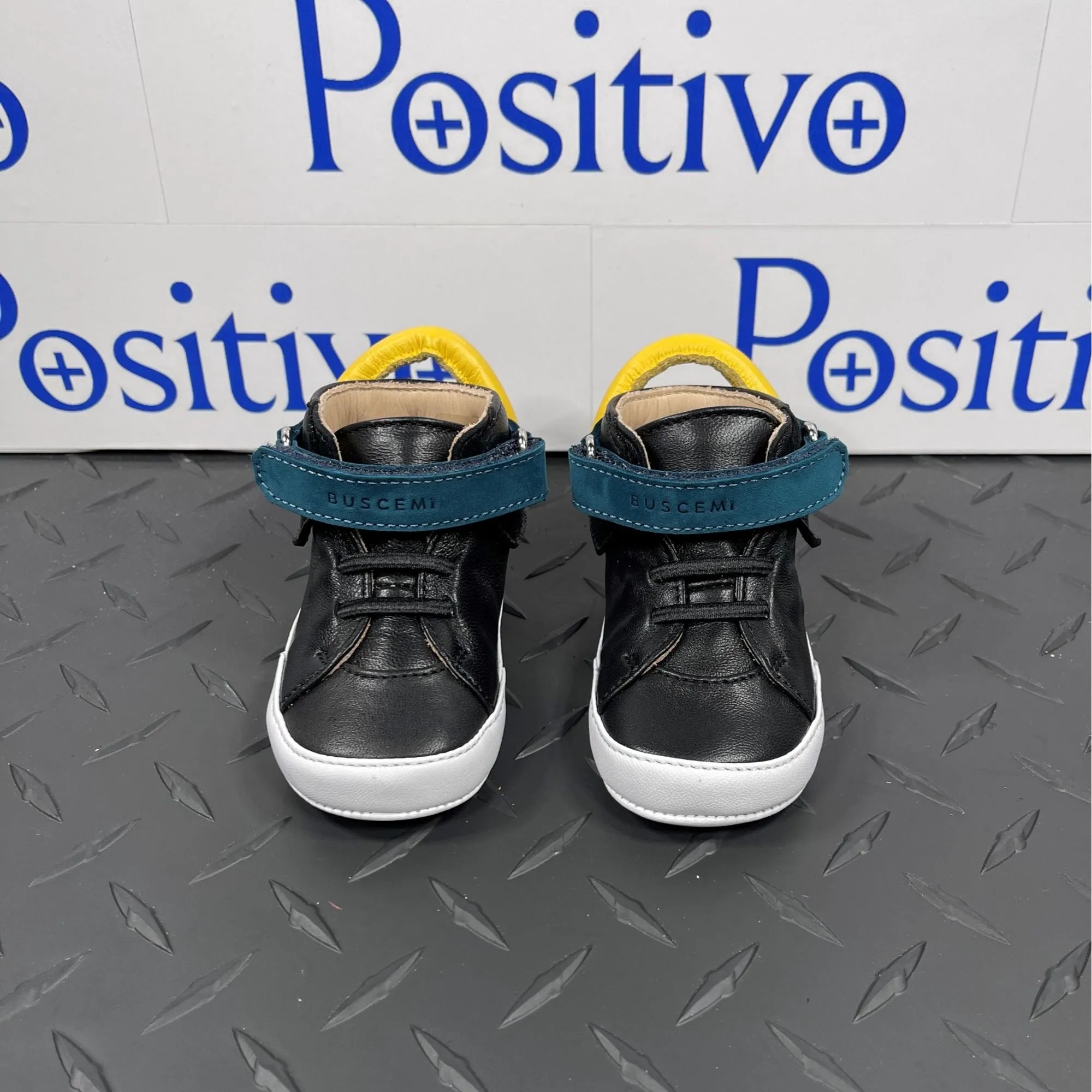 Buscemi 100MM Baby Black Trio Leather Sneakers