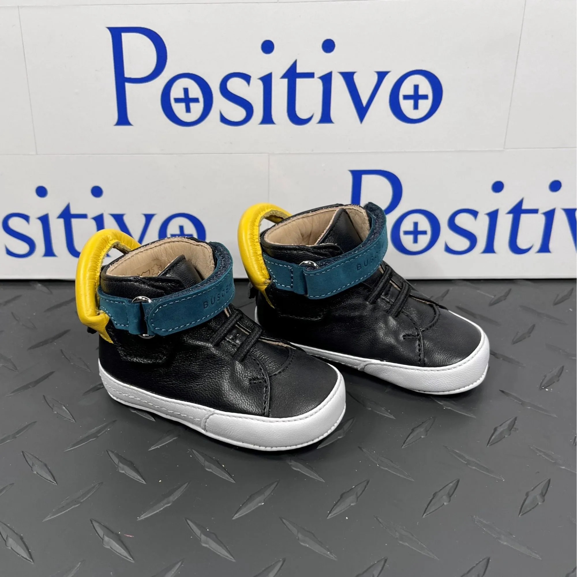 Buscemi 100MM Baby Black Trio Leather Sneakers