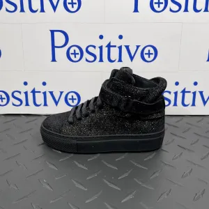 Buscemi 100MM Kid Gleam Black Leather Sneakers