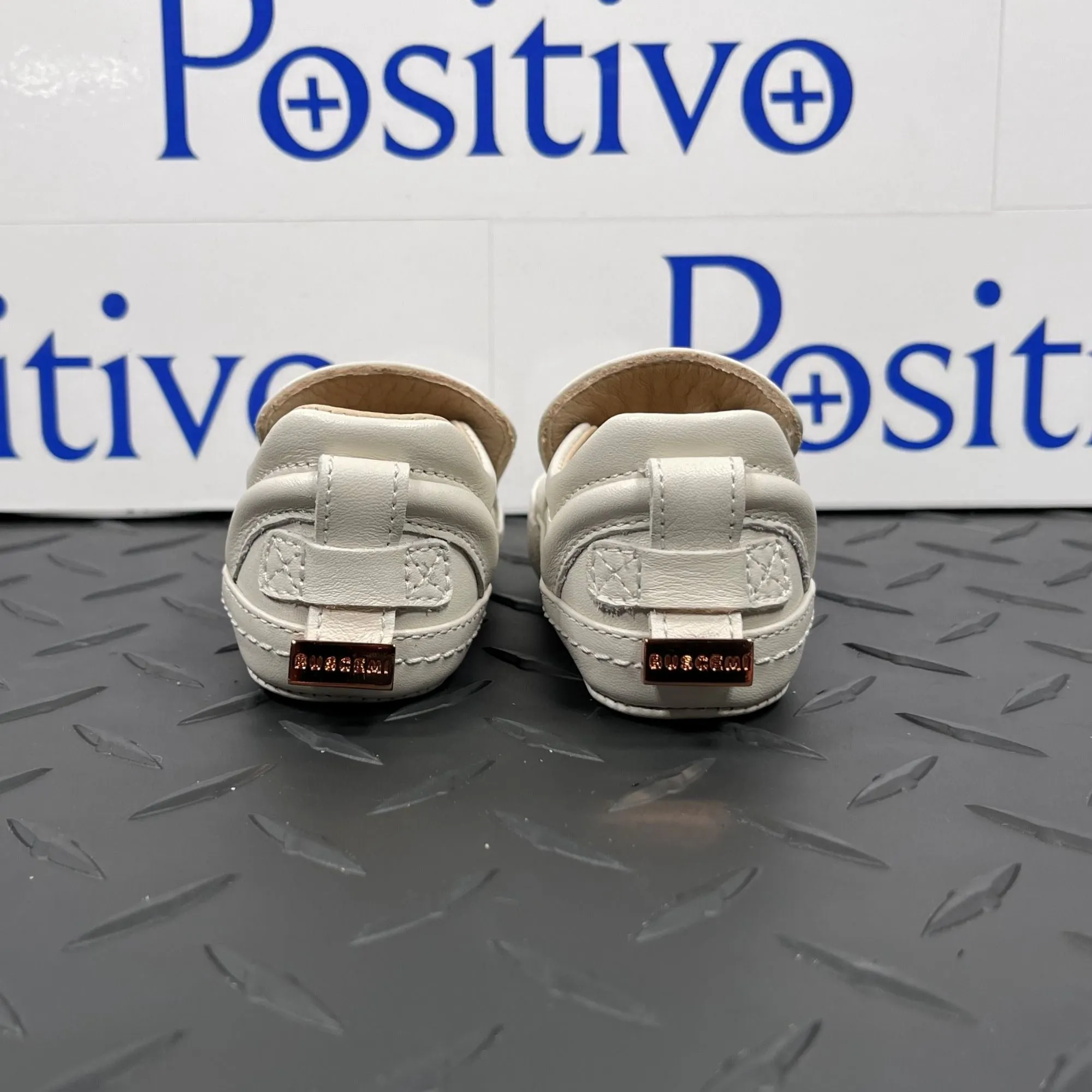 Buscemi 40MM Baby Nappa Off White Leather Sneakers