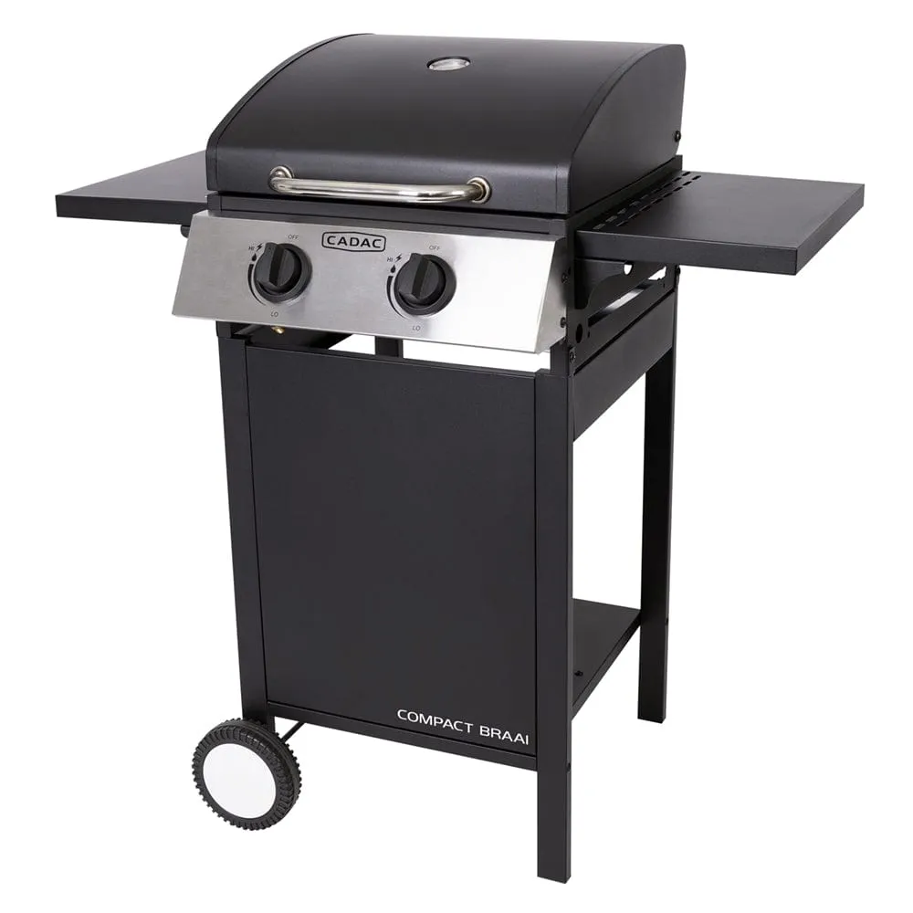 Cadac Compact Braai 2 Burner Gas Braai Black