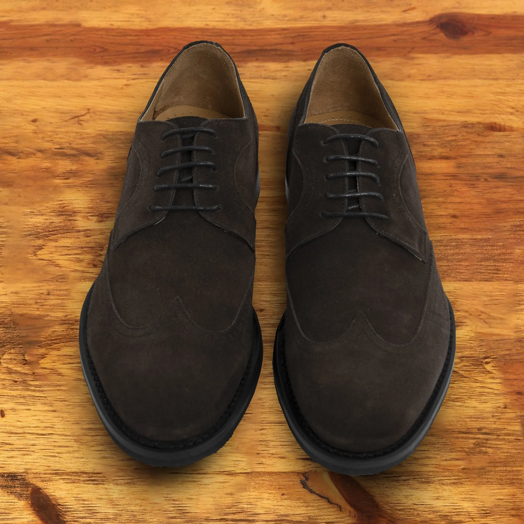 Calzoleria Toscana Cascia Suede Wingtip Dress Shoe