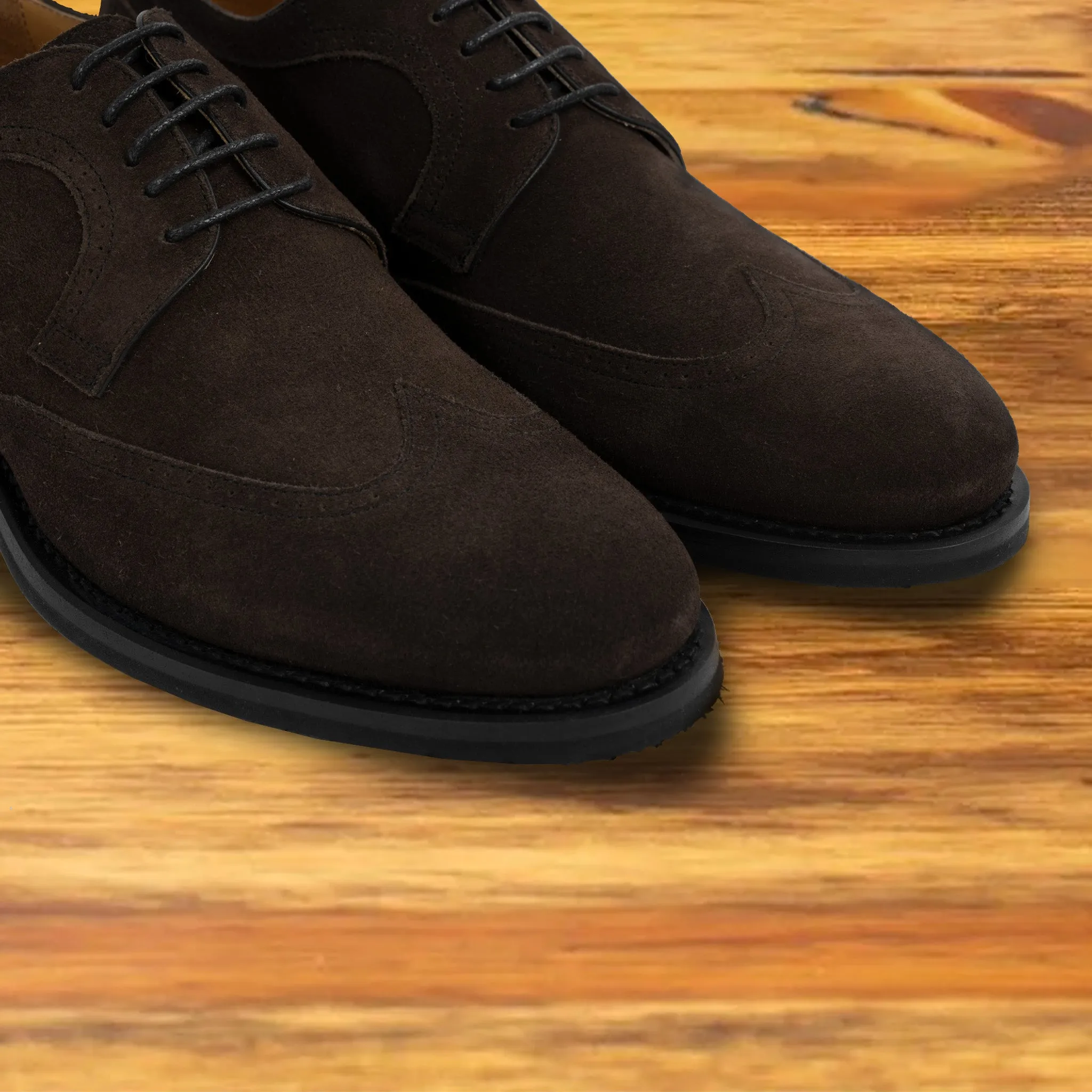Calzoleria Toscana Cascia Suede Wingtip Dress Shoe