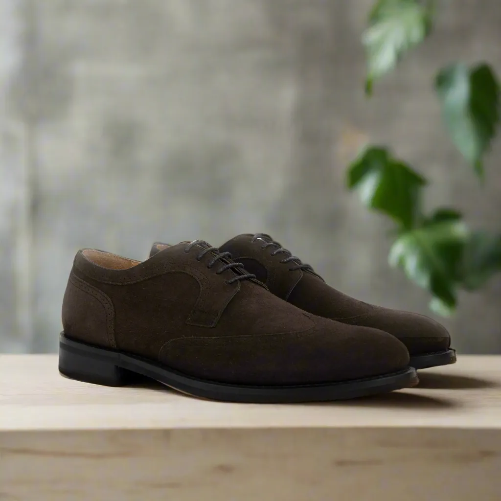 Calzoleria Toscana Cascia Suede Wingtip Dress Shoe