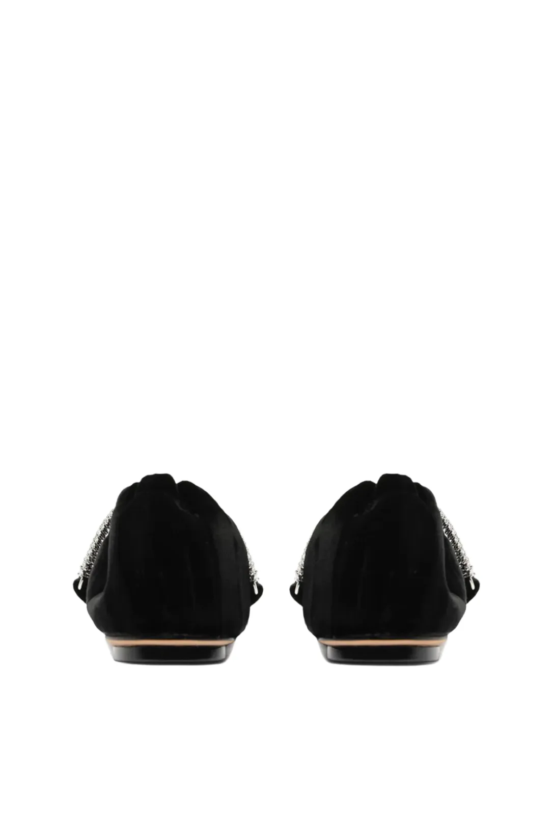 Camilla Ballerina Black | Velvet with Crystal