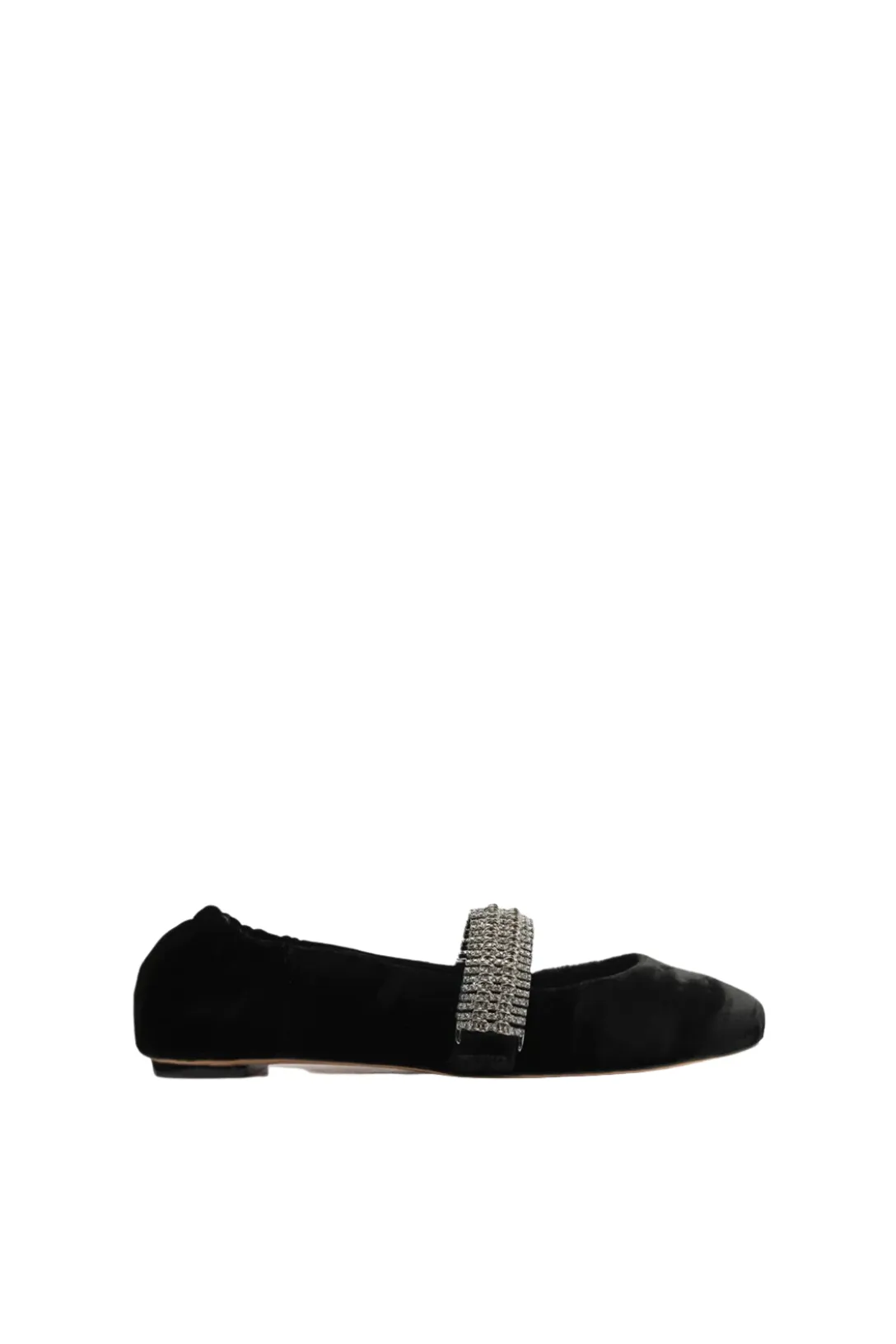 Camilla Ballerina Black | Velvet with Crystal