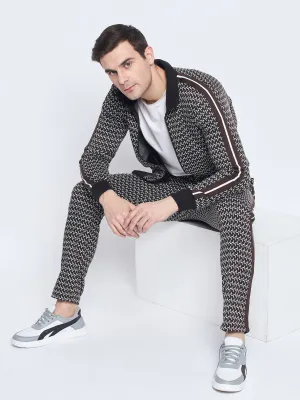 Camla Barcelona Geometric Print Black And White Tracksuit