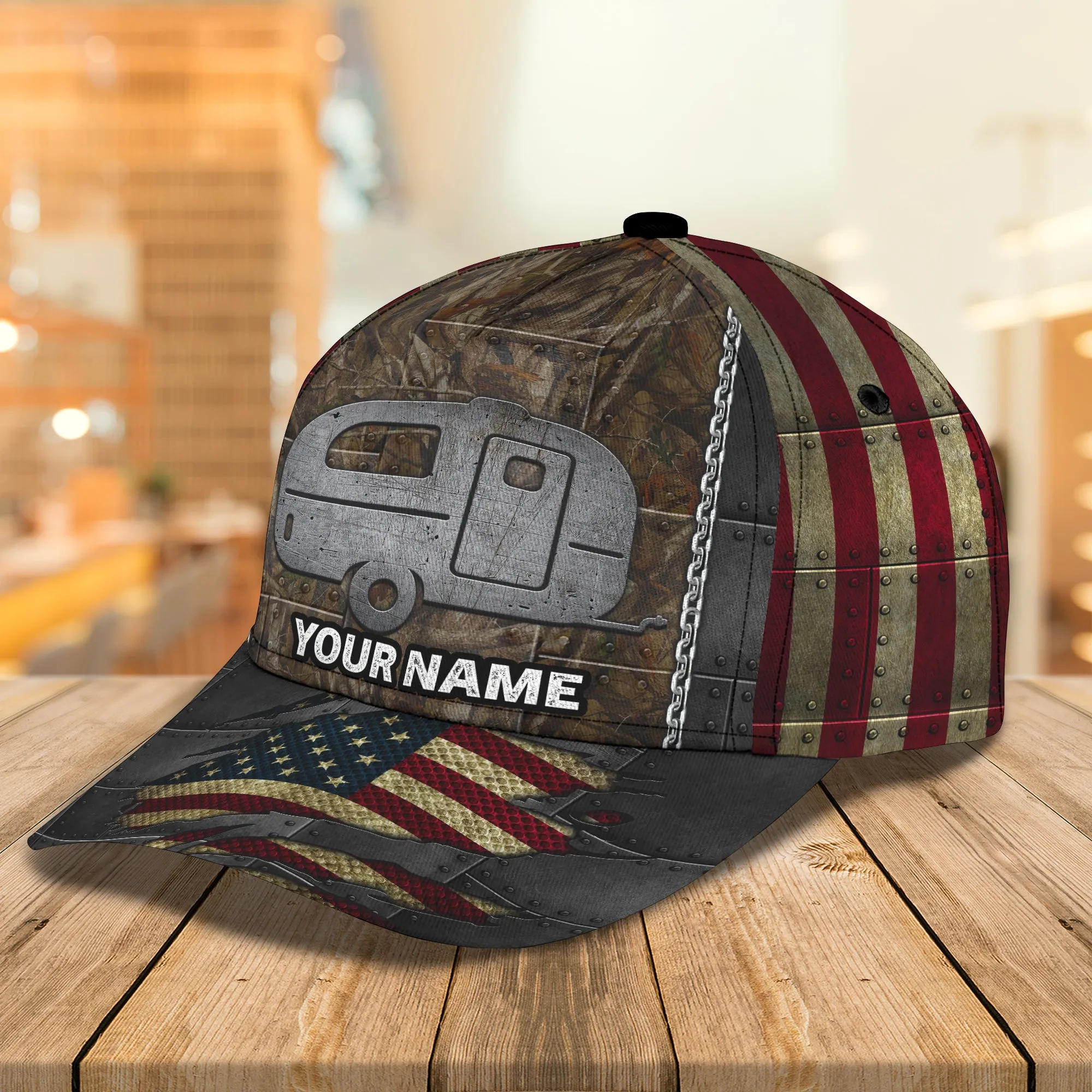 Camping Caravan - Personalized Name Cap - HN95