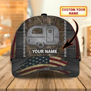 Camping Caravan - Personalized Name Cap - HN95